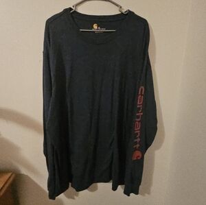 Carhartt Men's Long Sleeve Tee with Red Logo